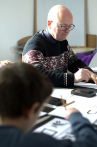 Atelier de calligraphie : Stéphane calligraphie
